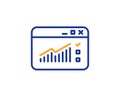 Website Traffic line icon. Report chart sign. Vector Royalty Free Stock Photo