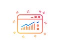 Website Traffic line icon. Report chart sign. Vector Royalty Free Stock Photo