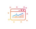 Website Traffic line icon. Report chart sign. Vector Royalty Free Stock Photo