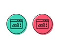 Website Traffic line icon. Report chart sign. Vector Royalty Free Stock Photo