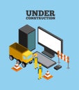 website under construction design Royalty Free Stock Photo