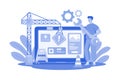 Website Under Construction Illustration concept on a white background Royalty Free Stock Photo