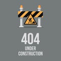 Website under construction. Internet 404 error page not found. Webpage maintenance, error 404, page not found message Royalty Free Stock Photo