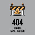 Website under construction. Internet 404 error page not found. Webpage maintenance, error 404, page not found message Royalty Free Stock Photo