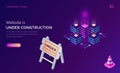 Website under construction, maintenance work error Royalty Free Stock Photo