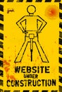 Website under construction sign, Royalty Free Stock Photo