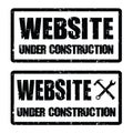 website under construction sign Royalty Free Stock Photo