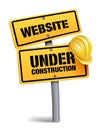 Website Under Construction Sign in White Background Royalty Free Stock Photo