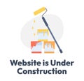 Website under reconstruction vector empty state illustration
