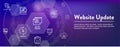 Website Update Icon Set with Web Header Banner Royalty Free Stock Photo
