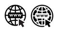 Website URL icon vector. Internet http address concept