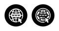 Website URL, internet http address icon vector Illustration