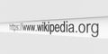 Website url wikipedia address www.wikipedia.org Royalty Free Stock Photo