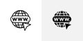 Website vecor icon set Royalty Free Stock Photo