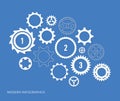 Website vector design various gear wheels concept Royalty Free Stock Photo