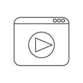 Website video player button Royalty Free Stock Photo
