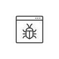 Website virus outline icon