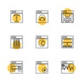 website , web , user interface , web app , eps icons set vector Royalty Free Stock Photo