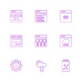 website , web , user interface , web app , eps icons set vector Royalty Free Stock Photo