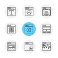 website , web , user interface , web app , eps icons set vector Royalty Free Stock Photo