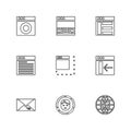 website , web , user interface , web app , eps icons set vector Royalty Free Stock Photo