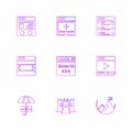 website , web , user interface , web app , eps icons set vector Royalty Free Stock Photo