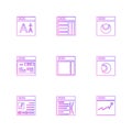 website , web , user interface , web app , eps icons set vector Royalty Free Stock Photo