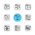 website , web , user interface , web app , eps icons set vector Royalty Free Stock Photo