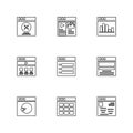 website , web , user interface , web app , eps icons set vector Royalty Free Stock Photo