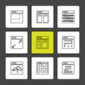 website , web , user interface , web app , eps icons set vector Royalty Free Stock Photo