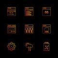 website , web , user interface , web app , eps icons set vector Royalty Free Stock Photo