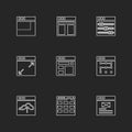 website , web , user interface , web app , eps icons set vector Royalty Free Stock Photo