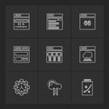 website , web , user interface , web app , eps icons set vector Royalty Free Stock Photo