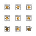 Website , web , user interface , web app , eps icons set vector Royalty Free Stock Photo