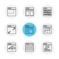 website , web , user interface , web app , eps icons set vector Royalty Free Stock Photo