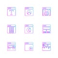 website , web , user interface , web app , eps icons set vector Royalty Free Stock Photo