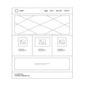 Website wireframe layout isolated on white background Royalty Free Stock Photo