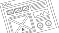 Website wireframe layout, web design and development template vector design Generative AI