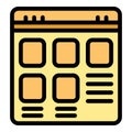 Website wireframe showing template structure for user interface design