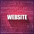 WEBSITE word cloud collage, business concept background Royalty Free Stock Photo