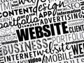 WEBSITE word cloud collage, business concept background Royalty Free Stock Photo