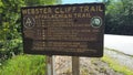 WEBSTER CLIFF  Trail Sign on the AT Royalty Free Stock Photo
