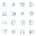 Webstore linear icons set. E-commerce, Online, Marketplace, Shopping, Retail, Digital, Transactions line vector and