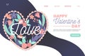 webtemplate concept valentines day design vector illustration Royalty Free Stock Photo