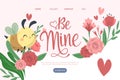 webtemplate design valentines day design vector illustration