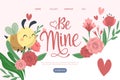 webtemplate design valentines day design vector illustration Royalty Free Stock Photo