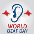 WebWorld Deaf day focuses on people who are deaf or hard of hearing and people with speech disorders. Vector illustration