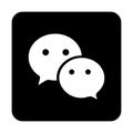 WeChat icon illustration. WeChat app logo. Social media icon