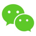WeChat icon illustration. WeChat app logo. Social media icon