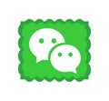 WeChat logo. WeChat is a Chinese multi-purpose messaging, social media and mobile payment app . Kharkiv, Ukraine - June , 2020